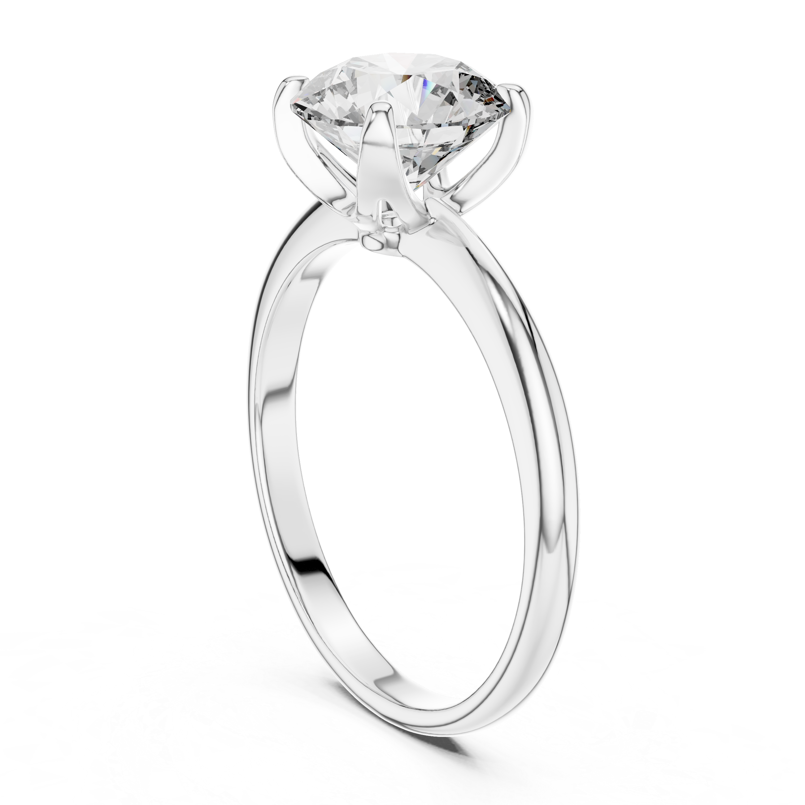 Diamond ring on a white background